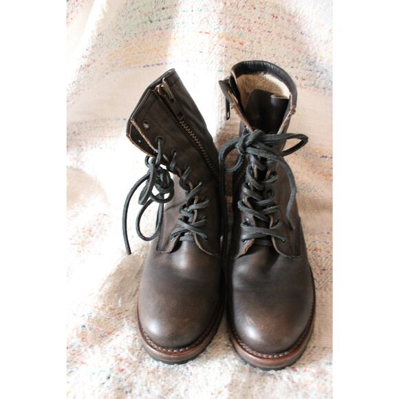 Freebird by Steven Brown Cavalier Heeled Leather Boots Size 8 - Picture 4 of 7